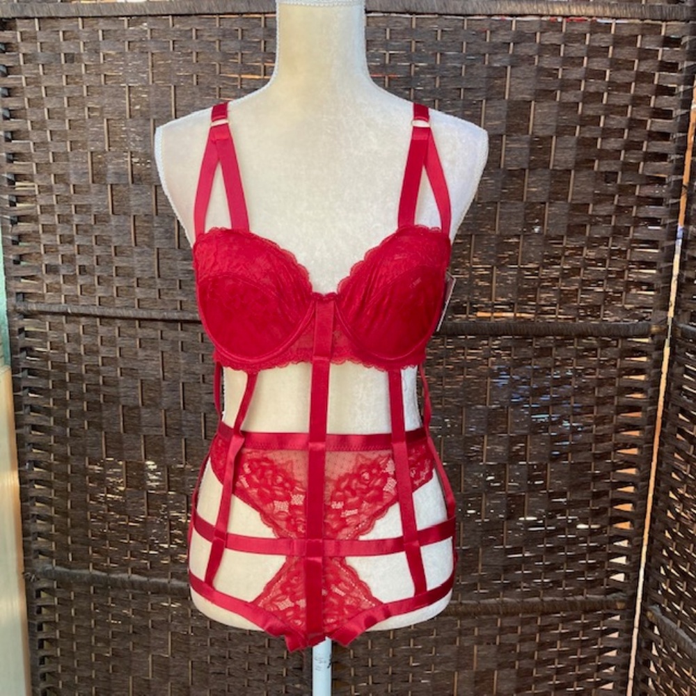 IJAK new red one piece lingerie size Large